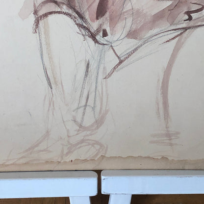 Vintage Painting Art Artwork Artist Arthur E Sudler Smoking Woman