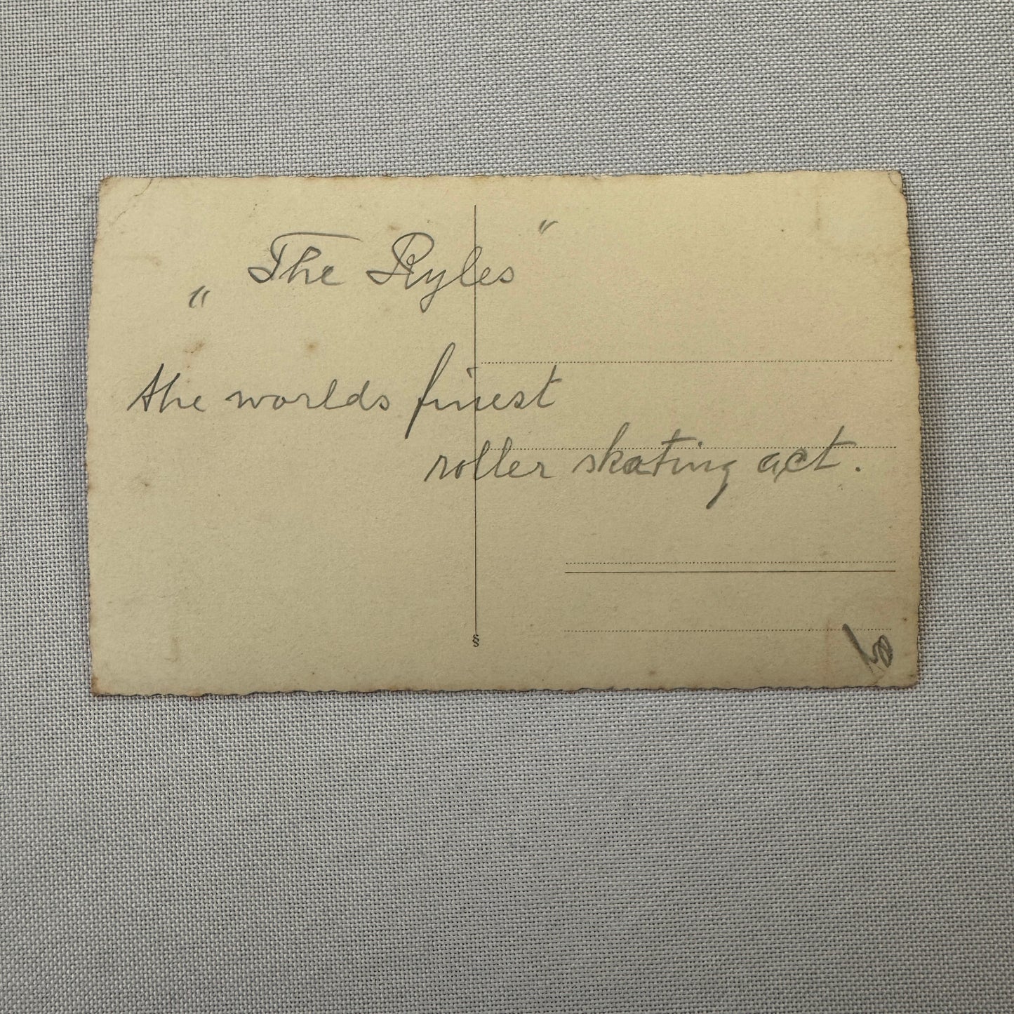 Circus Rollerskating Roller Skate Circus Act Photo Photograph Postcard Vintage