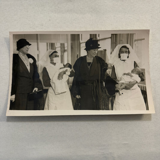 1933 Belfast Maternity Hospital Nurses Baby Press Photo Photograph UK