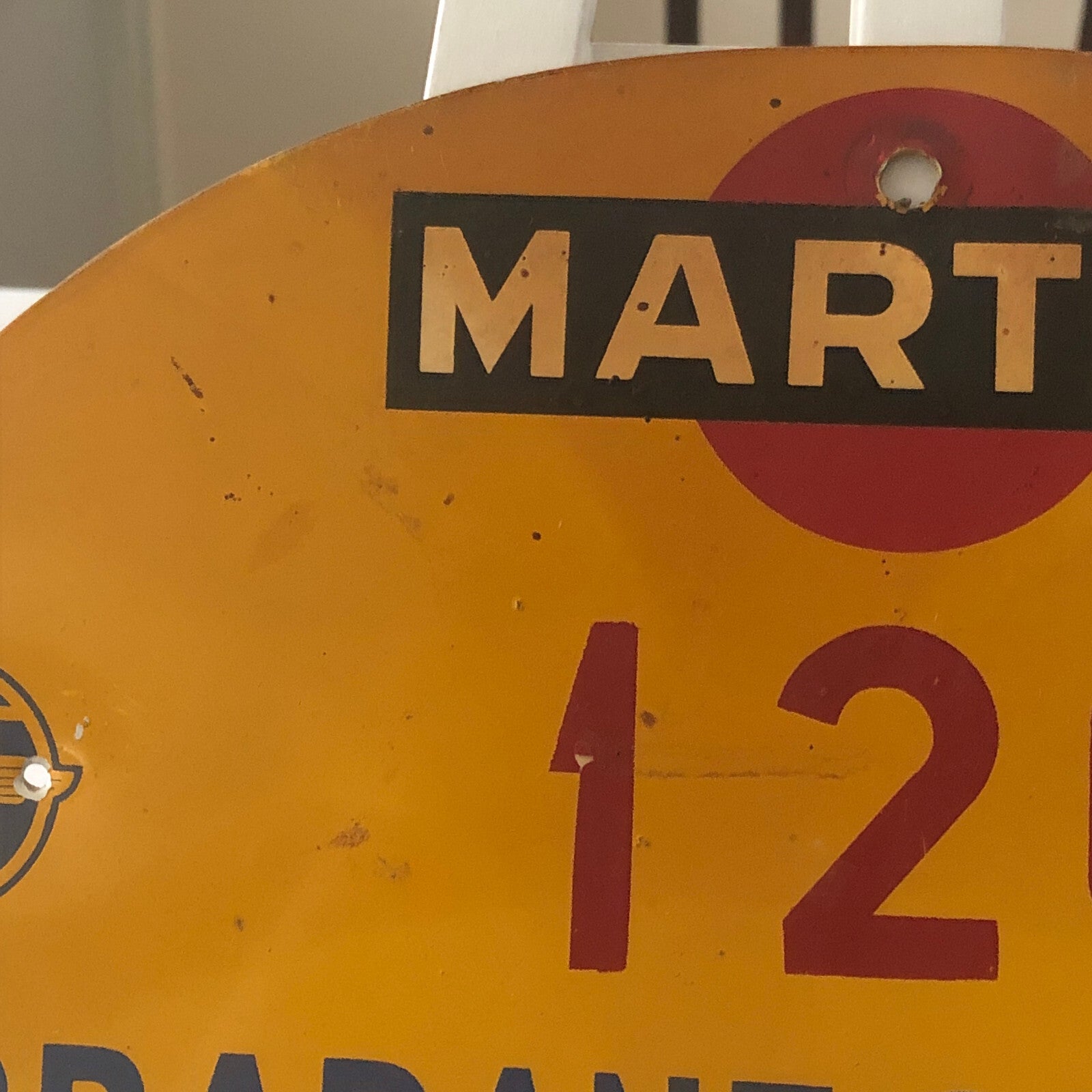 1963 RAC Zuid Brabant Grensrit Car Rally Rallye Participant Plate w/ Martini Ad