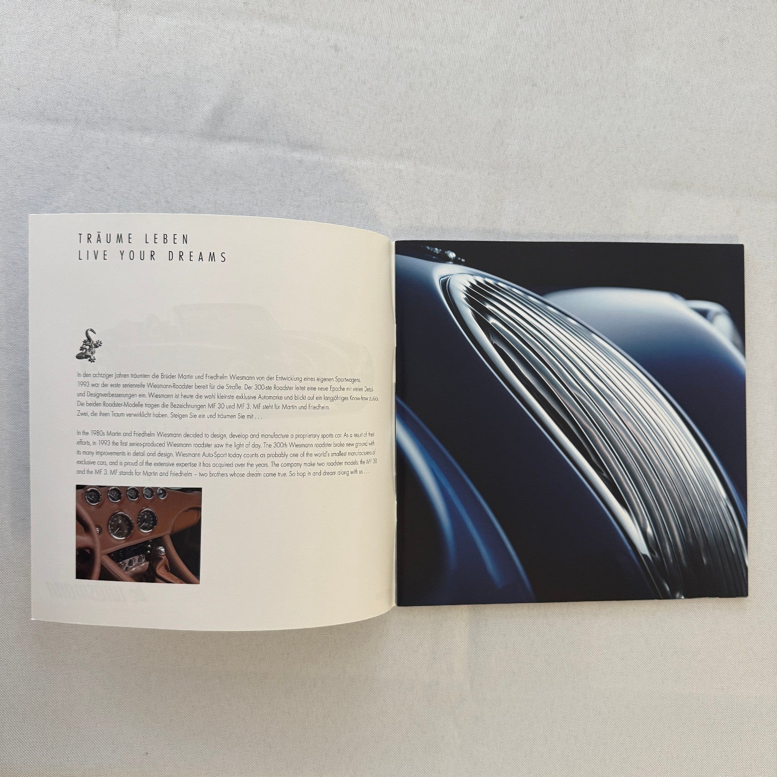 Wiesmann Roadster Sports Car Sales Brochure Catalog Advertising