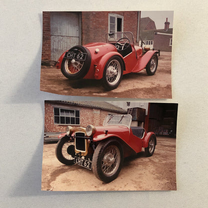 Vintage 1928 Austin Seven Car Photo Photograph Print Lot of 2