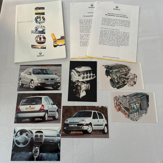 1999 Renault Clio Tech Run Car Press Kit Brochure Photos German Language