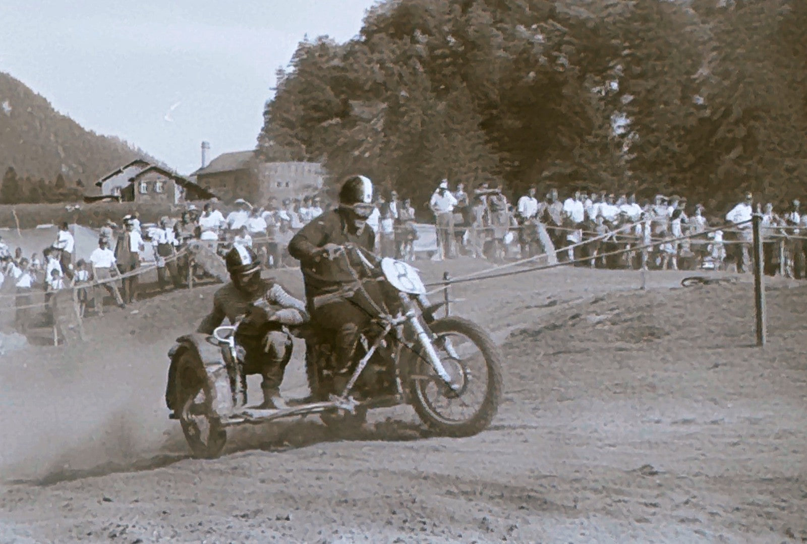 Vintage Motorcycle Racing Photo Luzisteig Motocross Negative Lot 1962