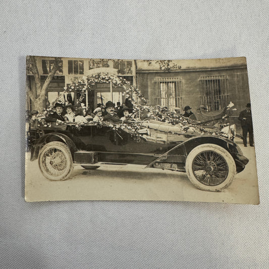 Vintage Car Photo Postcard Post Card RPPC Real Photo Postcard Automobile French