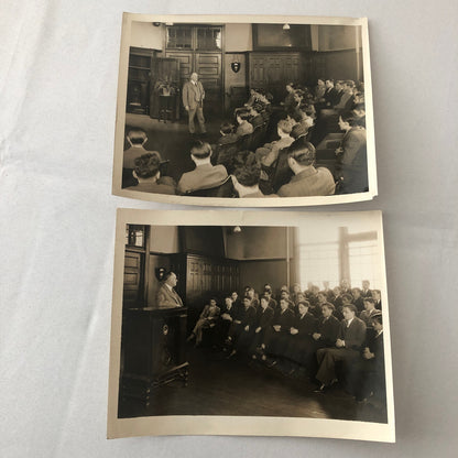 Press Photo Photograph Alexander Hamilton High School Students Radio Broadcast