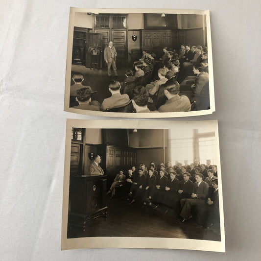 Press Photo Photograph Alexander Hamilton High School Students Radio Broadcast