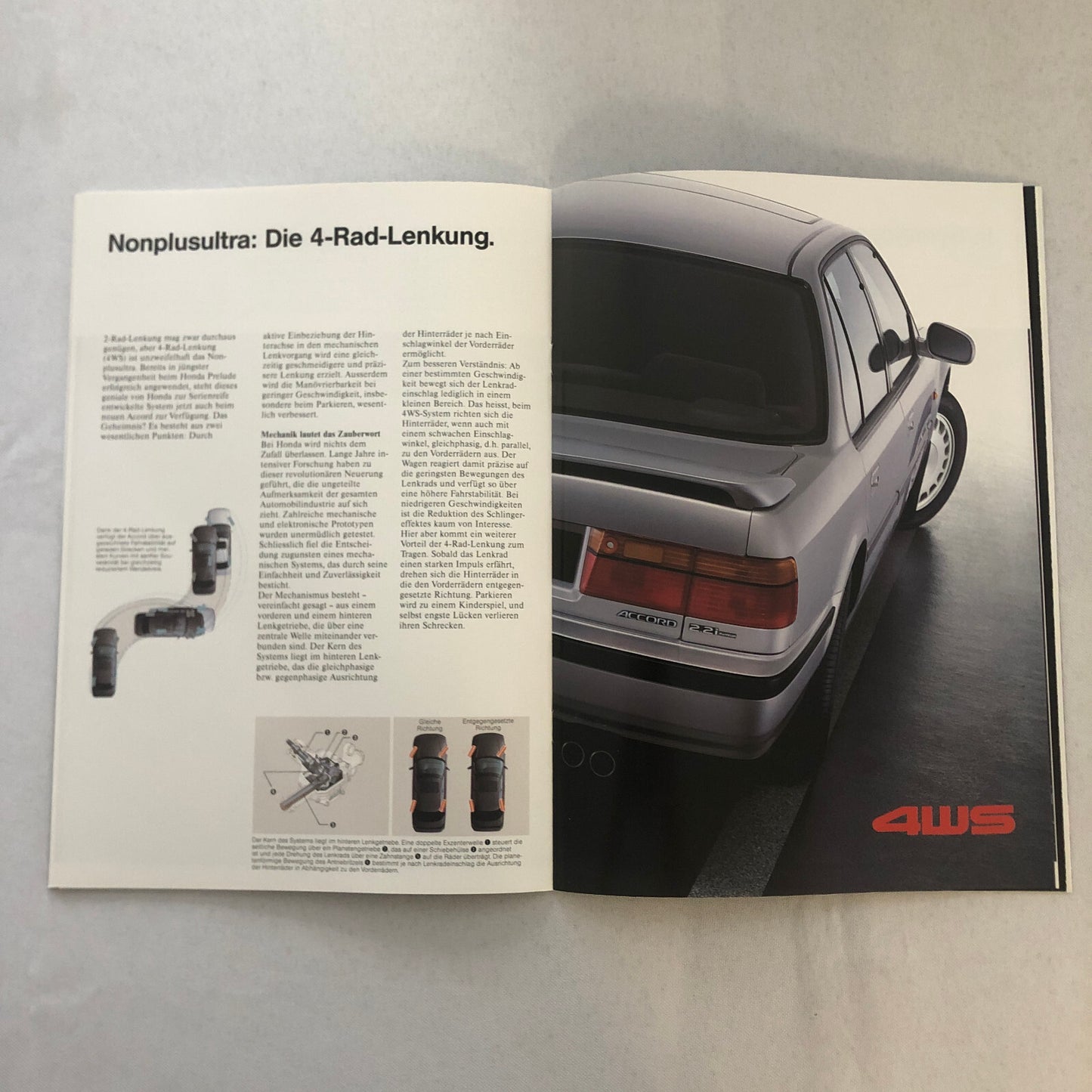 1991 Honda Accord Sedan Car Sales Brochure Catalog GERMAN TEXT European