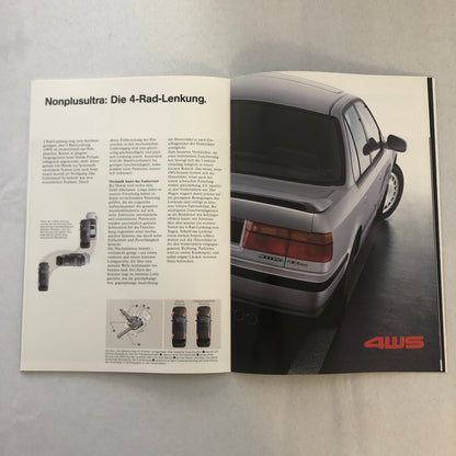 1991 Honda Accord Sedan Car Sales Brochure Catalog GERMAN TEXT European