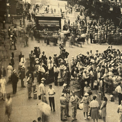 Vintage Railroad Station Photo Photograph Lot Washington DC Crowd People 5x