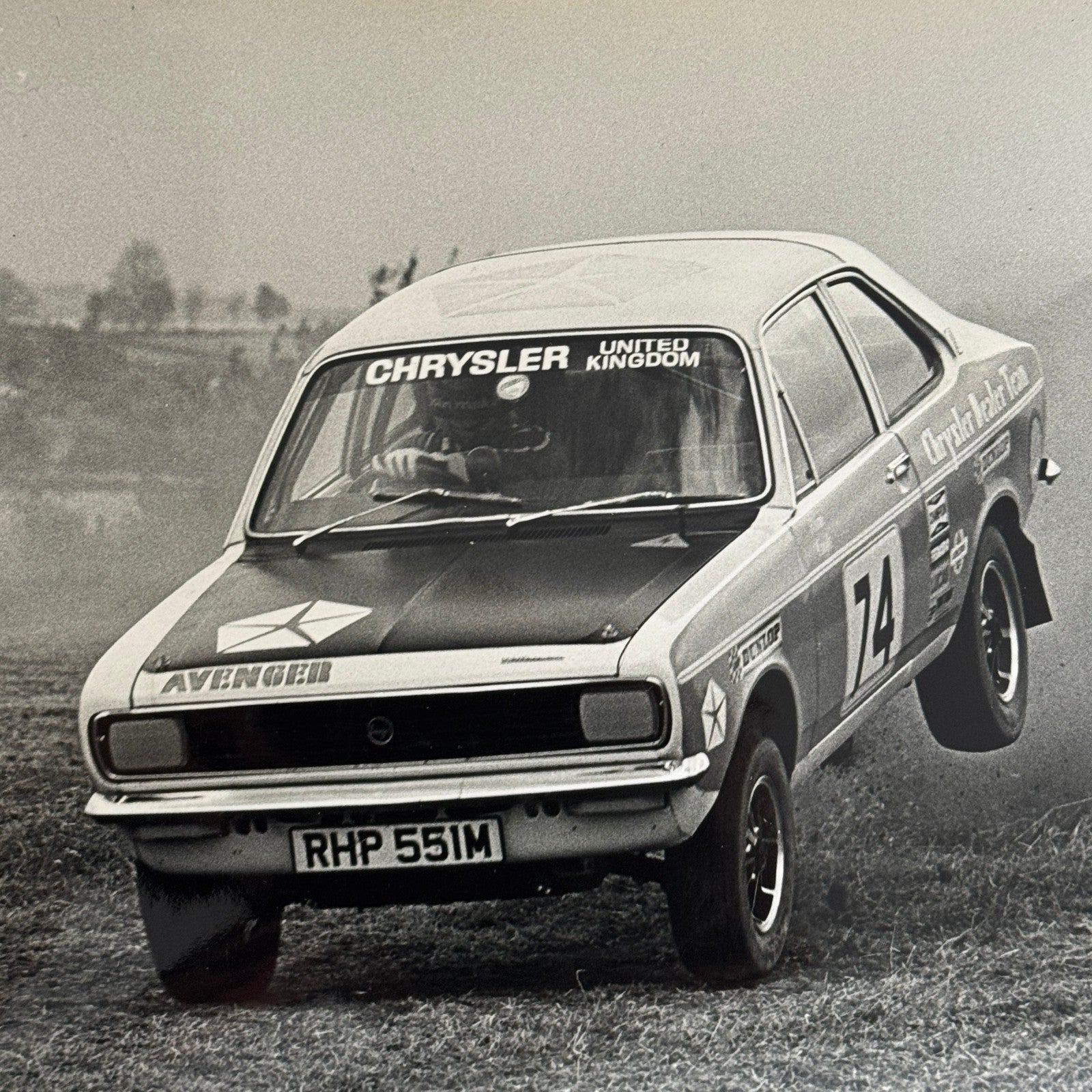 Vintage Chrysler Avenger Rally Racing Car Photo UK Rallye Photograph Print