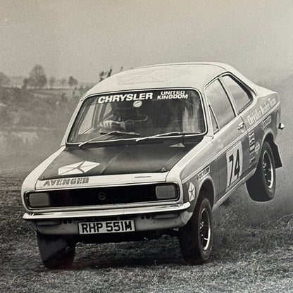 Vintage Chrysler Avenger Rally Racing Car Photo UK Rallye Photograph Print