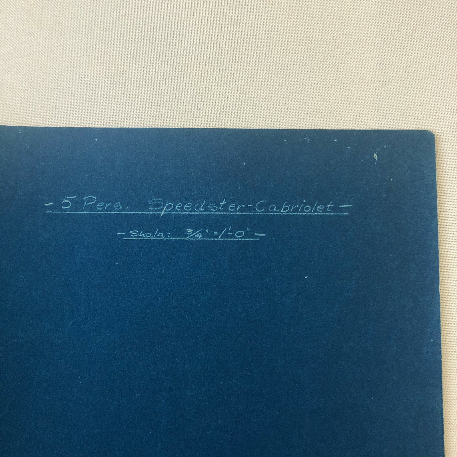 1930 Coachbuilder Car Design Blueprint Rendering Blue Print Speedster Cabriolet