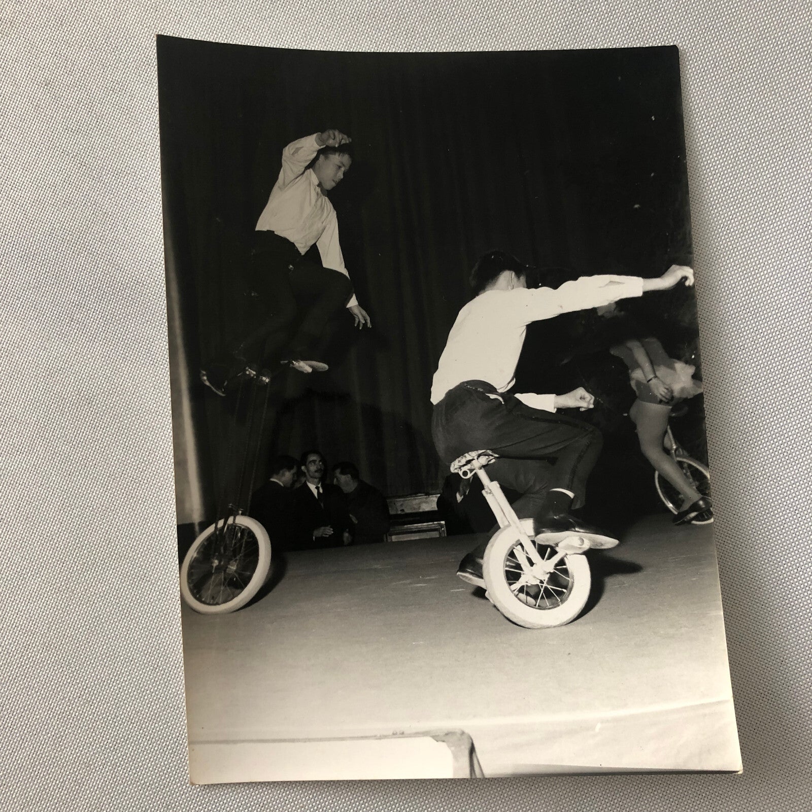Circus Bicycle Unicycle Act 3 Santus 3 Julien Vintage Photo Photograph Lot 2x