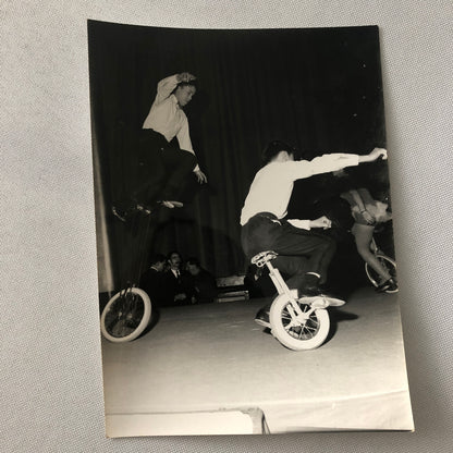 Circus Bicycle Unicycle Act 3 Santus 3 Julien Vintage Photo Photograph Lot 2x