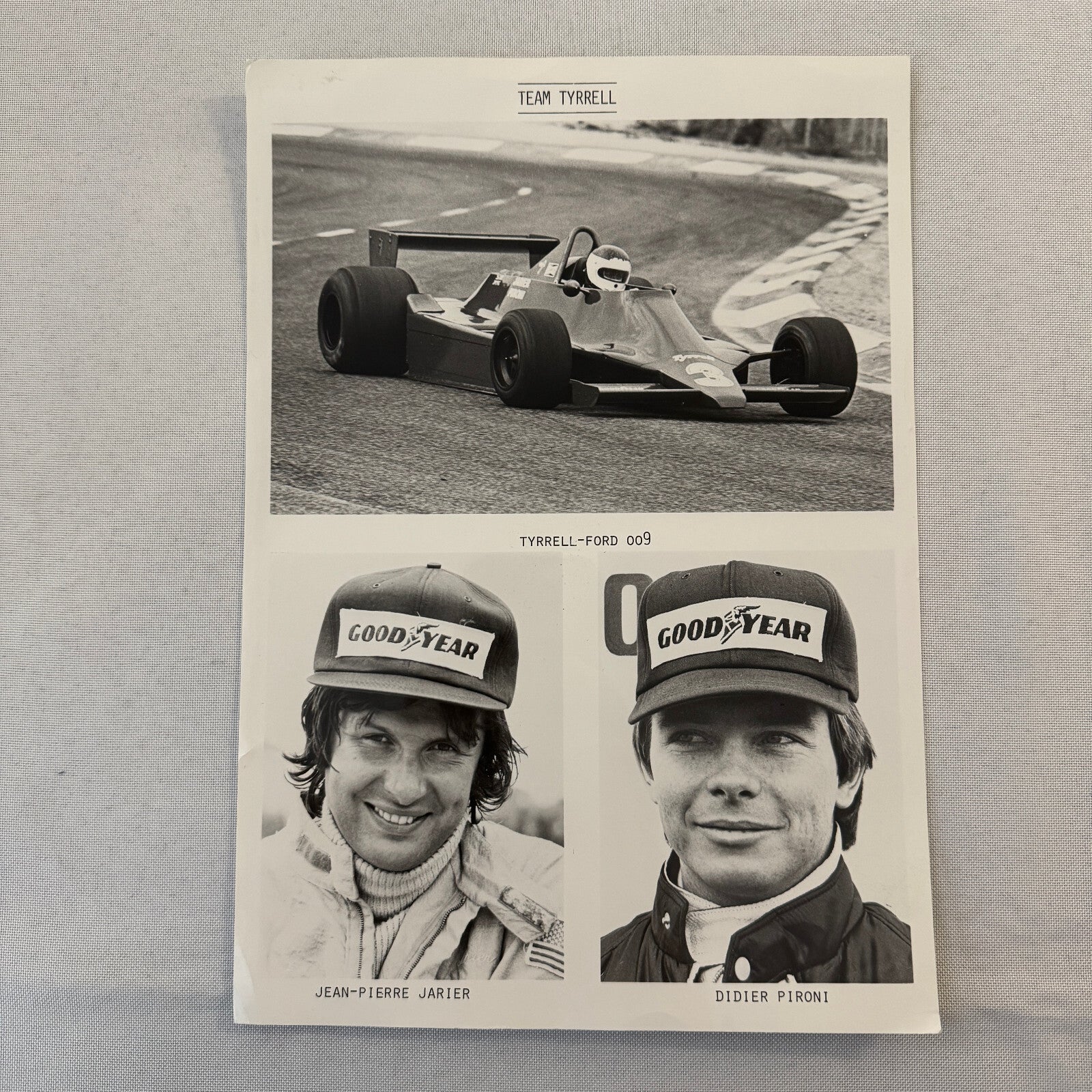 Tyrrell Racing Ford 009 Jean Pierre Jarier Didier Pironi Press Photo Photograph