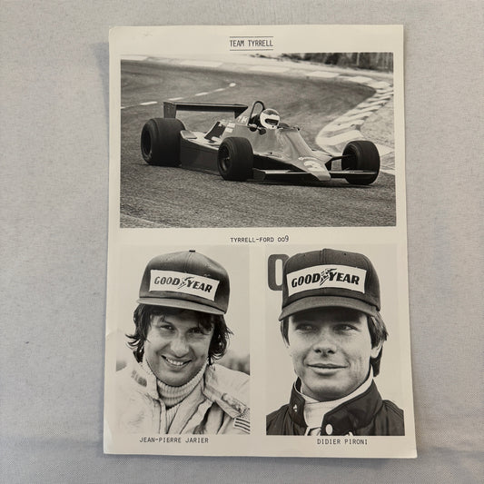 Tyrrell Racing Ford 009 Jean Pierre Jarier Didier Pironi Press Photo Photograph