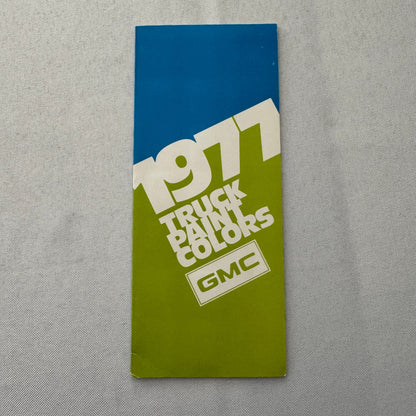 1977 GMC Truck Paint Chip Exterior Color Brochure Jimmy Pickup Suburban Van