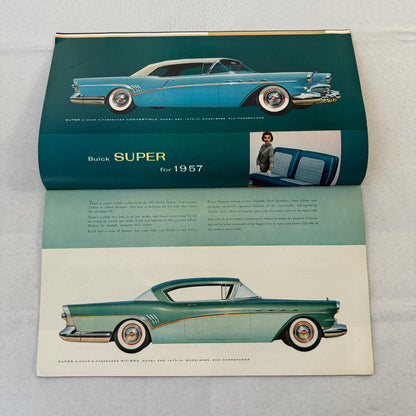1957 Buick Car Sales Brochure Catalog Roadmaster Super Century Caballero Special