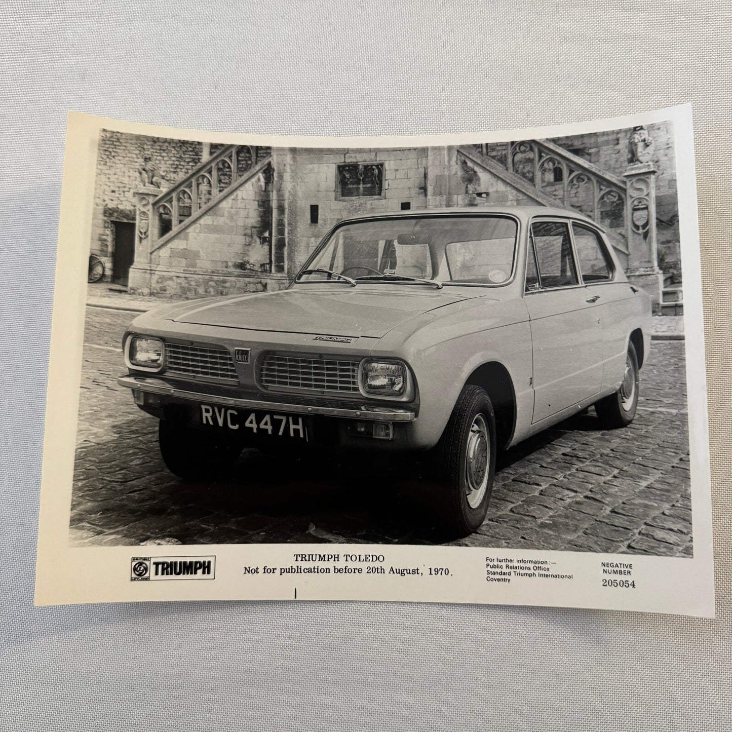 Triumph Toledo Car Factory Press Photo Photograph Print 1971