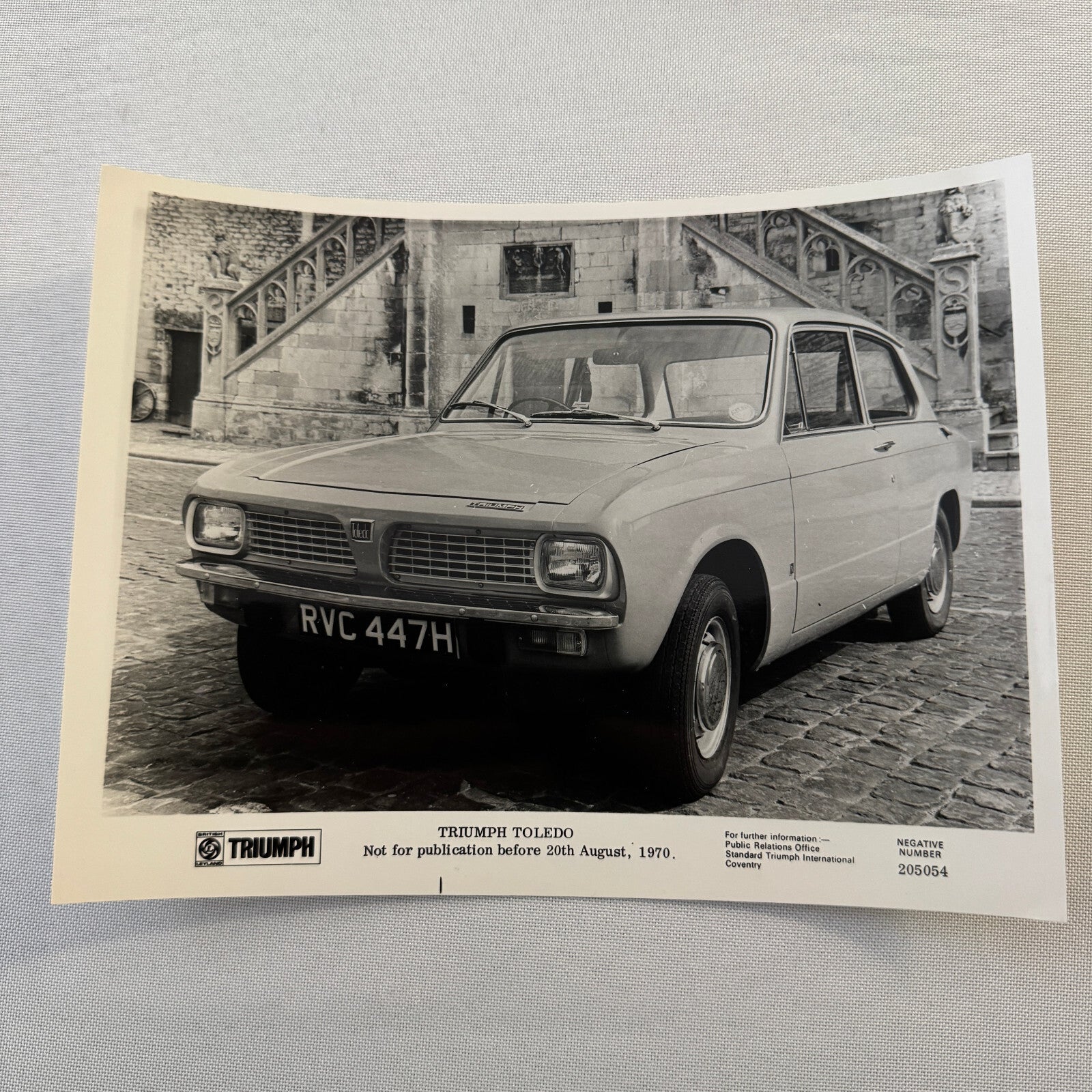 Triumph Toledo Car Factory Press Photo Photograph Print 1971