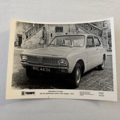 Triumph Toledo Car Factory Press Photo Photograph Print 1971