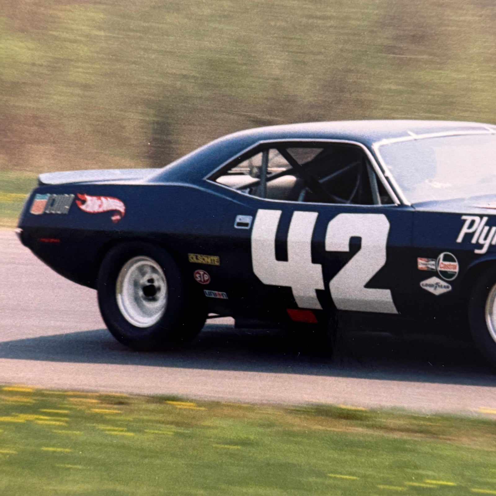 Plymouth Cuda Racing Photo Photograph Muscle Car 1970 Lime Rock Modern Print