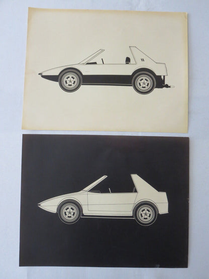11 Vintage 1970s Concept Car Design Art Renderings Drawing Sketch Car Design