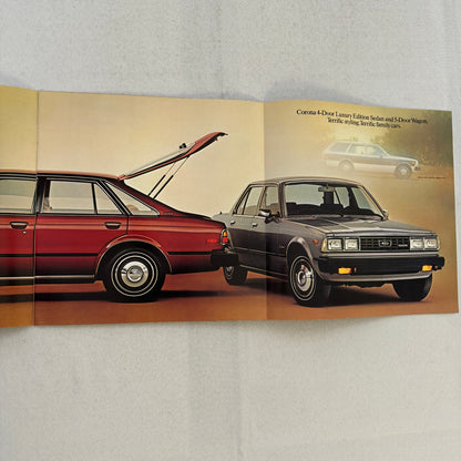 1980 Toyota Corona Car Sales Brochure Catalog Custom Sedan Deluxe Wagon Luxury