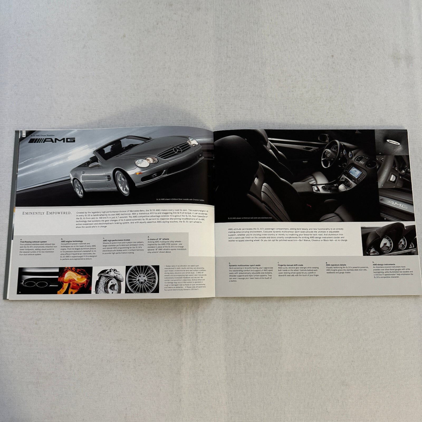 2006 Mercedes Benz SL Class Sales Brochure Catalog SL500 SL600 SL 55 AMG 500 600