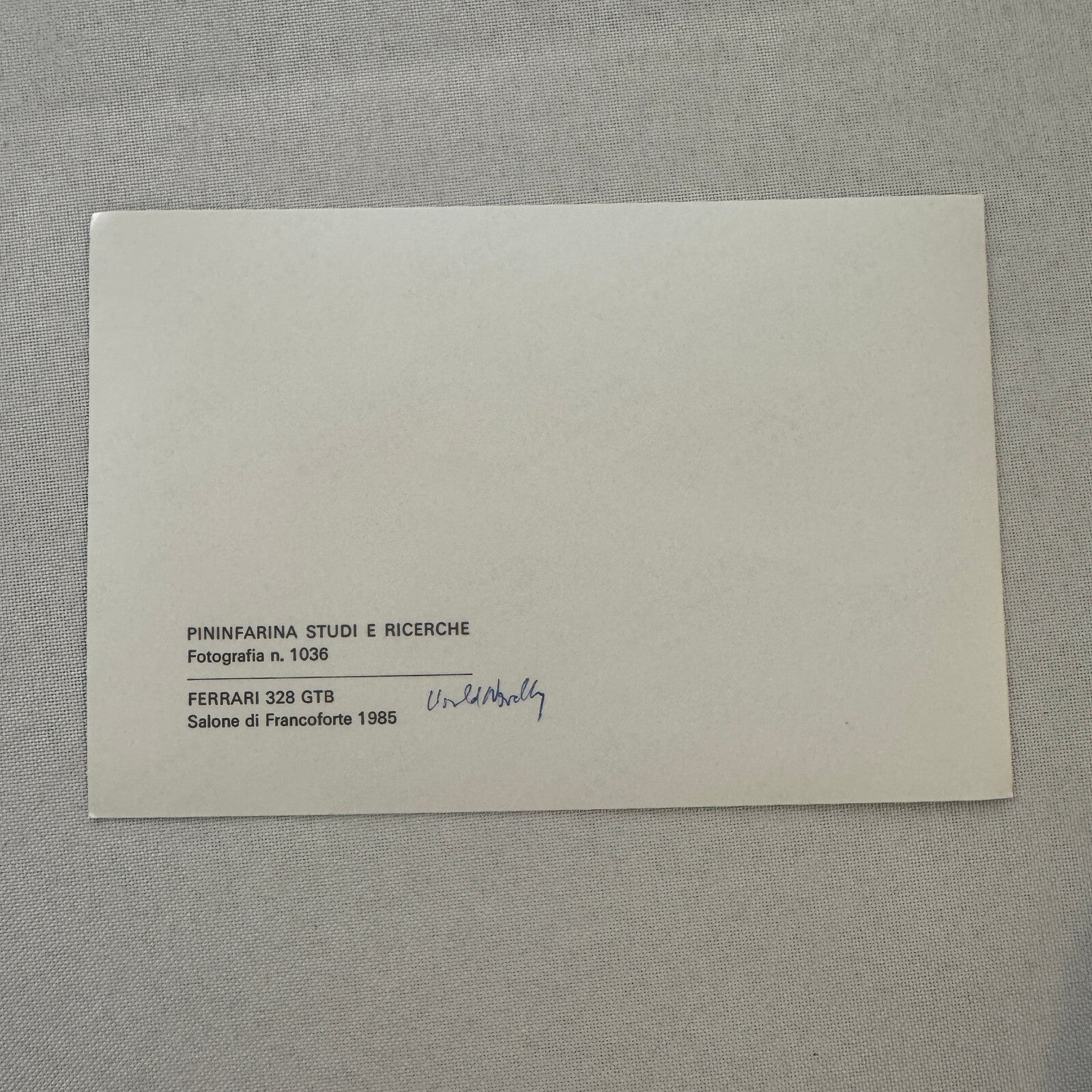1985 Ferrari 328 GTB Pininfarina Factory Press Photo Photograph Print