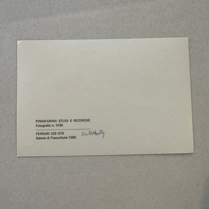 1985 Ferrari 328 GTB Pininfarina Factory Press Photo Photograph Print