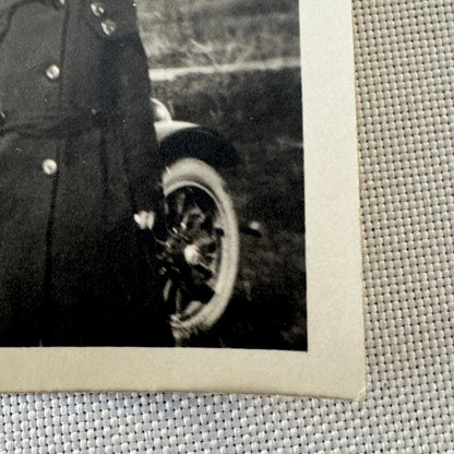 Vintage Car Photo Photograph Print Women with Automobile Snapshot