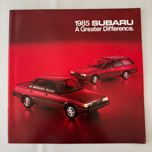 1985 Subaru Car Sales Brochure Catalog Advertising Turbo GL STD DL Wagon Brat +