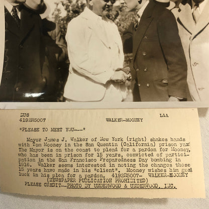 Press Photo Photograph Thomas Mooney San Quentin Prison Crime News Underwood