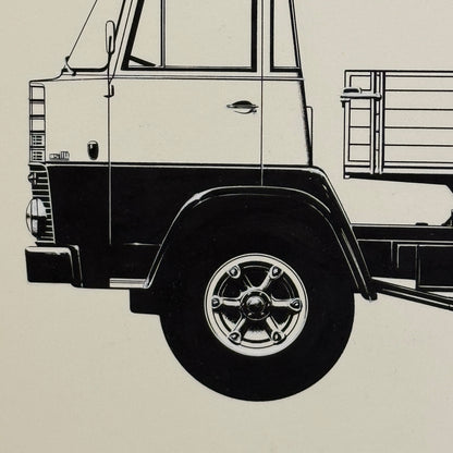 Commercial Truck Illustration Art Drawing Hand Drawn Robert Preis Vintage