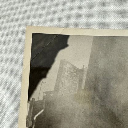 Paris France Fireman Firefighter Press Photo Photograph Demo Hose Invention Fire