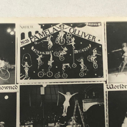 Circus Bicycle Act Performer Photo Photograph Miss Pamela Olliver Vintage