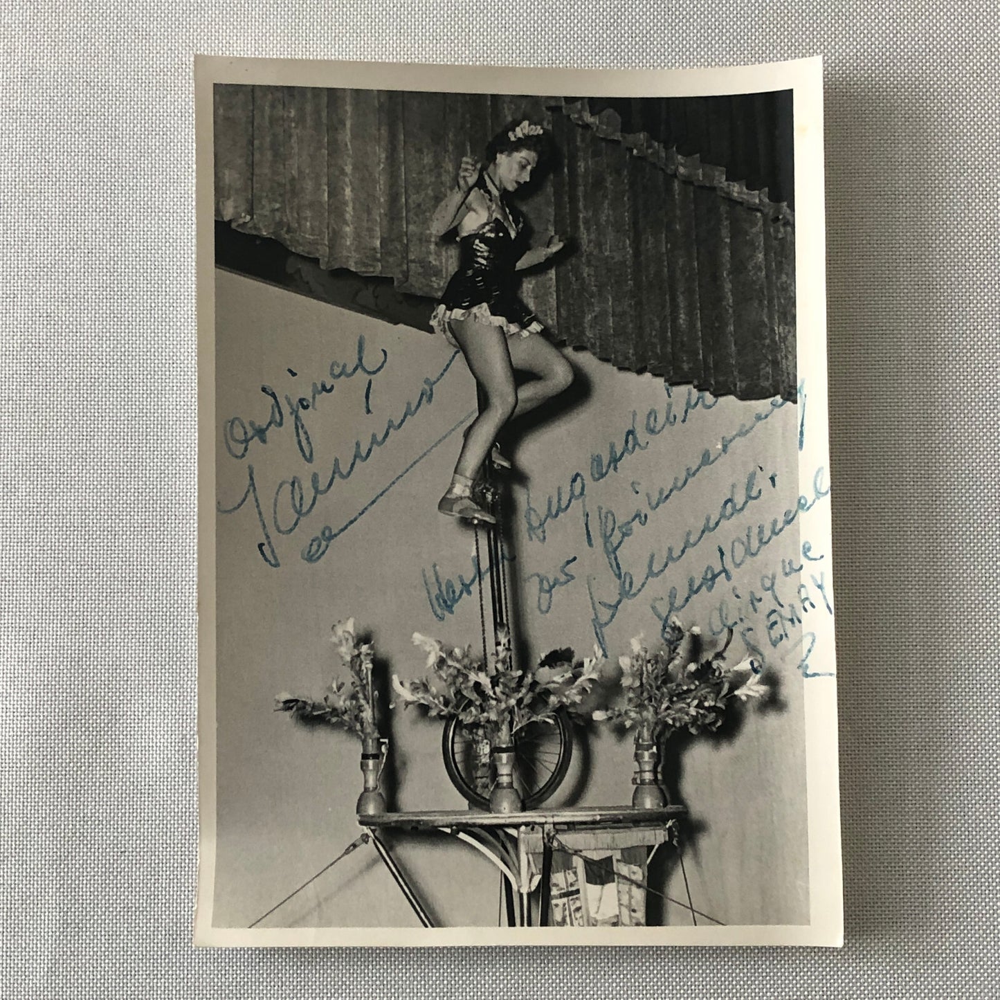 Circus Performer Women Unicycle Balancing Act Photo Photograph Original Jamino