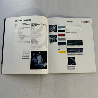 1990 Geo Car Sales Brochure Catalog Geo Metro Prizm Storm Tracker