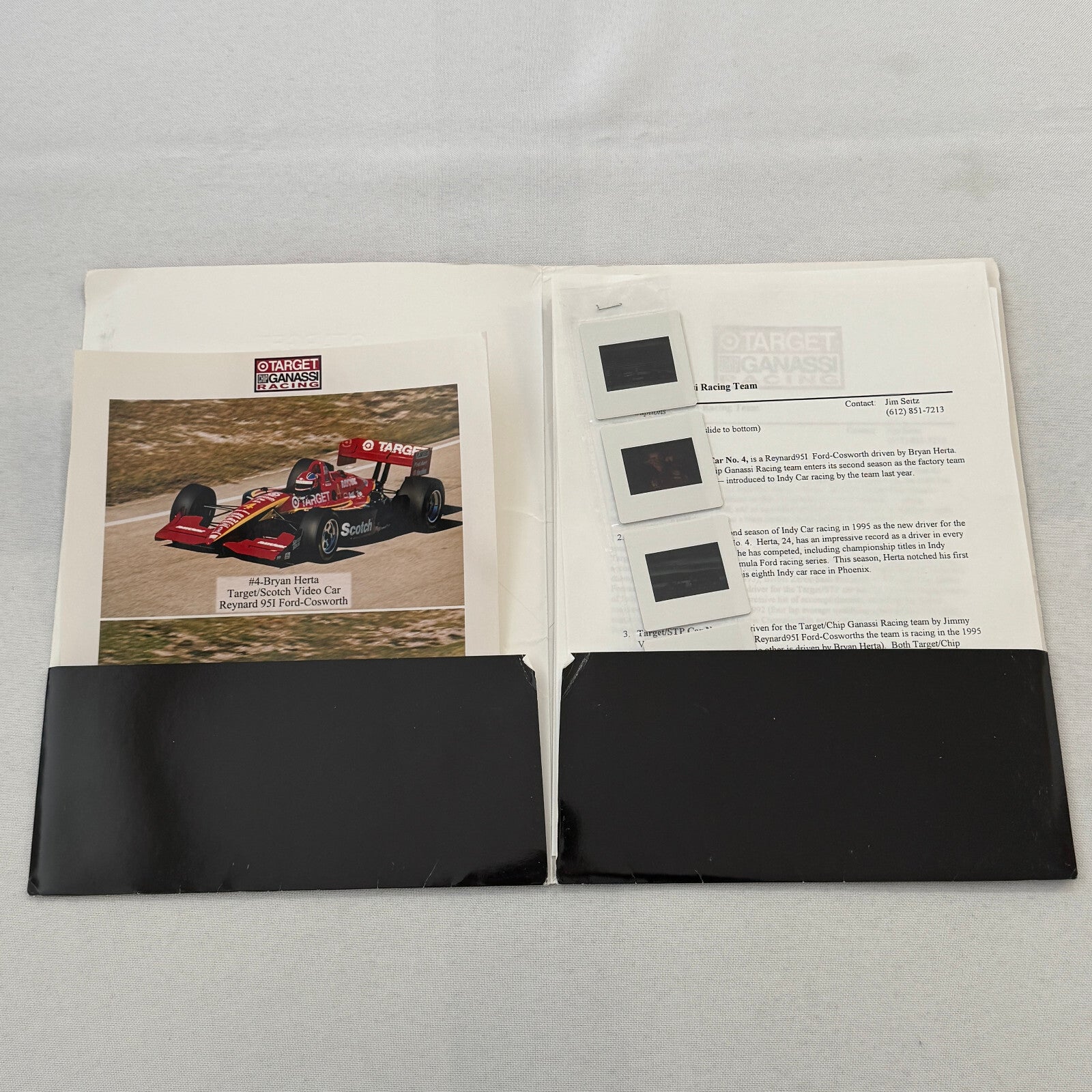 1995 Target Chip Ganassi Racing Press KIt Photo Bryan Herta Jimmy Vasser