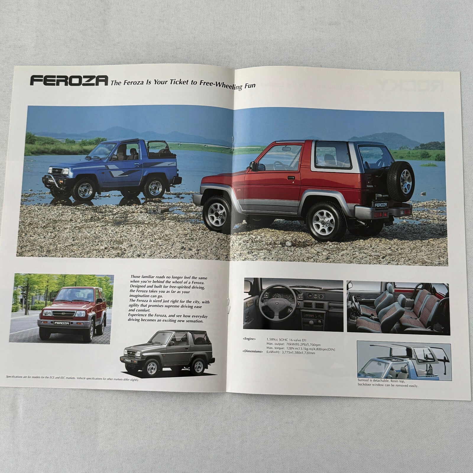 Daihatsu Car Press Kit Concept Cars Rocky Charade Feroza HiJet Delta GERMAN