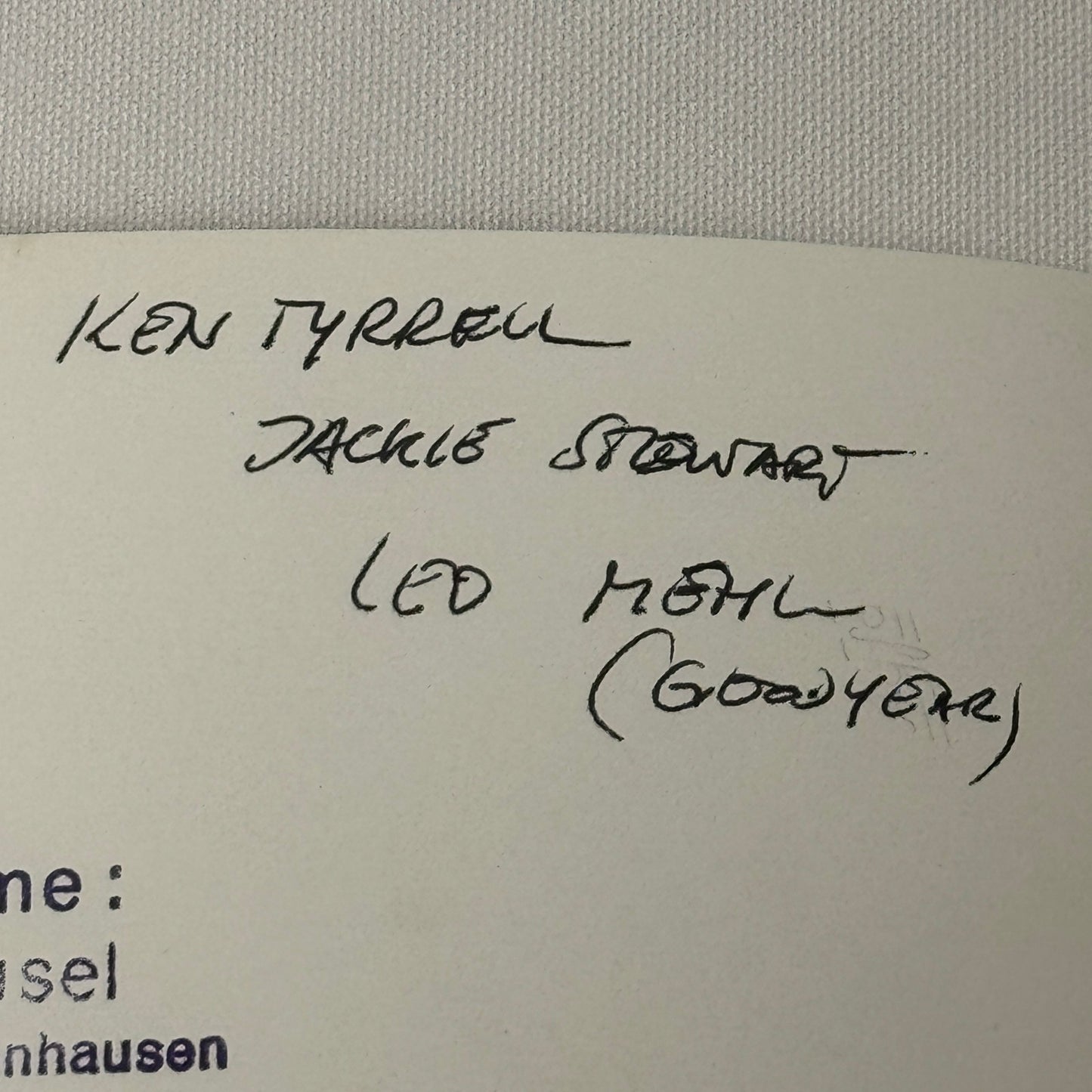 Vintage Racing Photo 1971 Austrian Grand Prix Ken Tyrrell Jackie Stewart