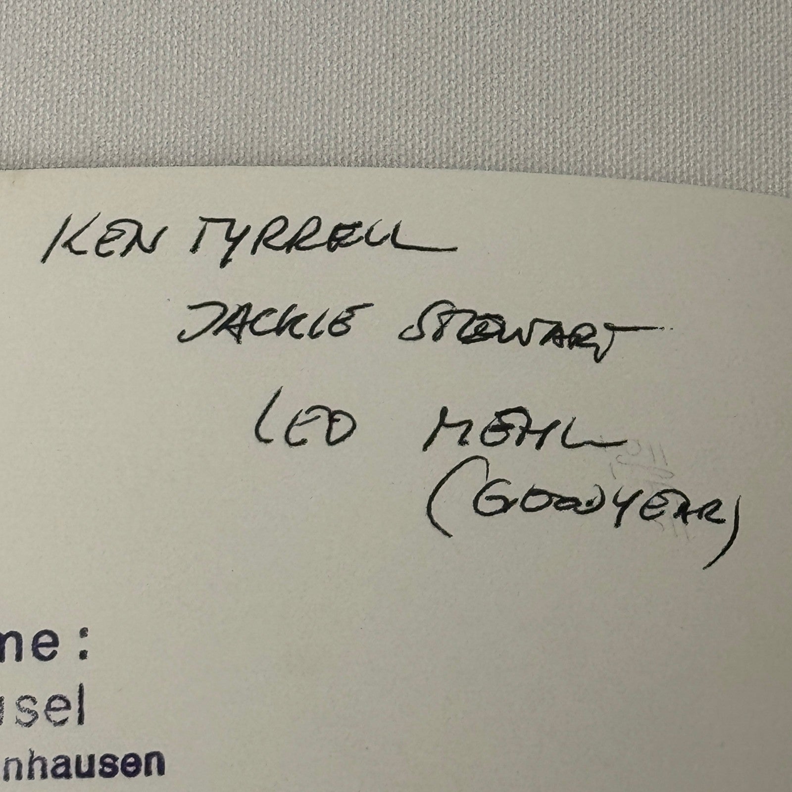 Vintage Racing Photo 1971 Austrian Grand Prix Ken Tyrrell Jackie Stewart