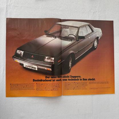 Vintage Mitsubishi Car Press Kit Photos Brochure Galant Lancer Turbo Colt GERMAN
