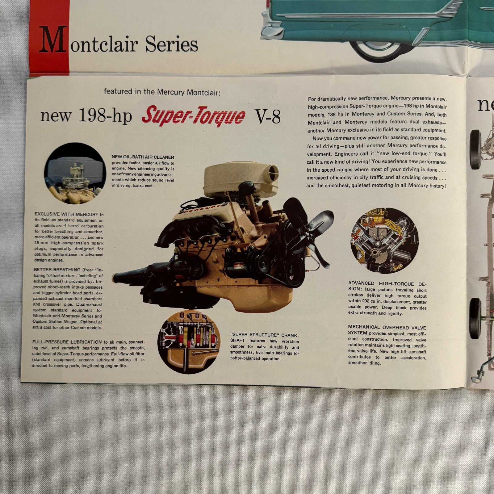 1955 Mercury Car Sales Brochure Catalog Mercury Montclair Monterey Custom