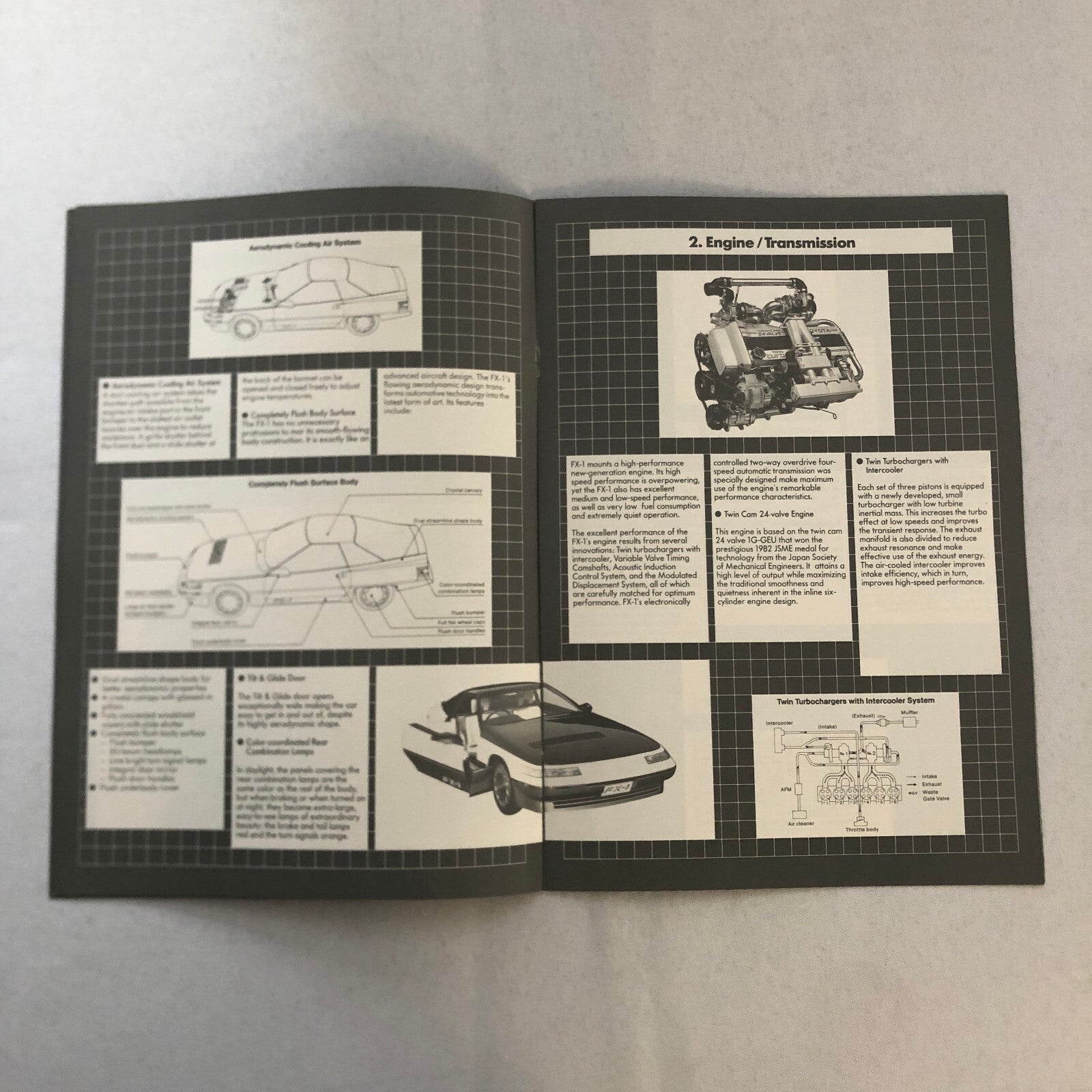 Toyota FX-1 Concept Car Prototype Sales Brochure Catalog Toyota FX1