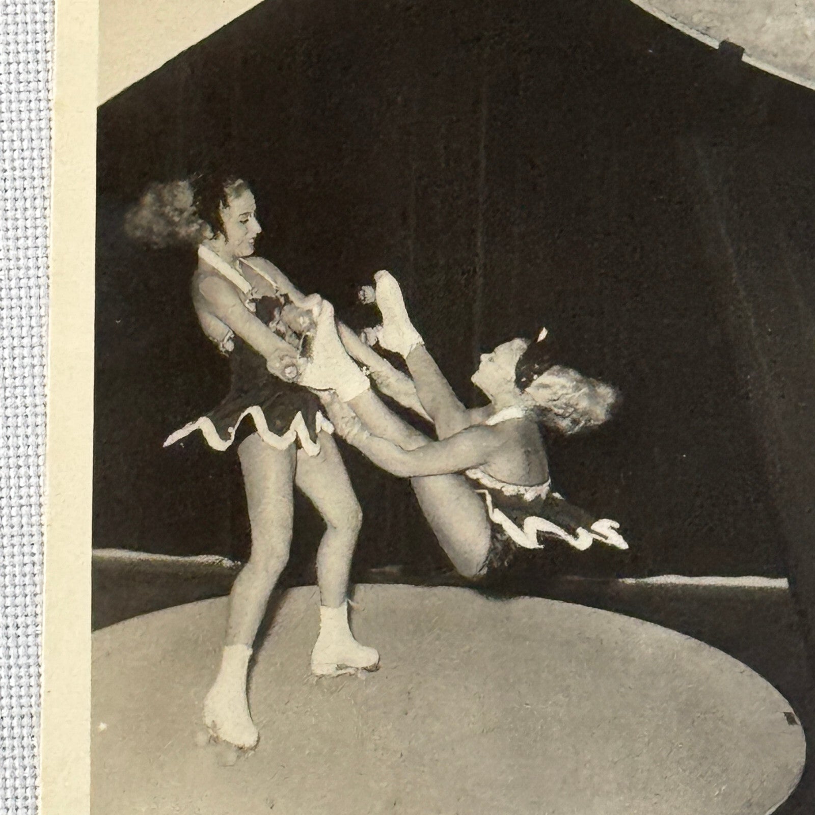 Vintage Circus Rollerskating Roller Skate Act Photo Photograph The Skating Stars