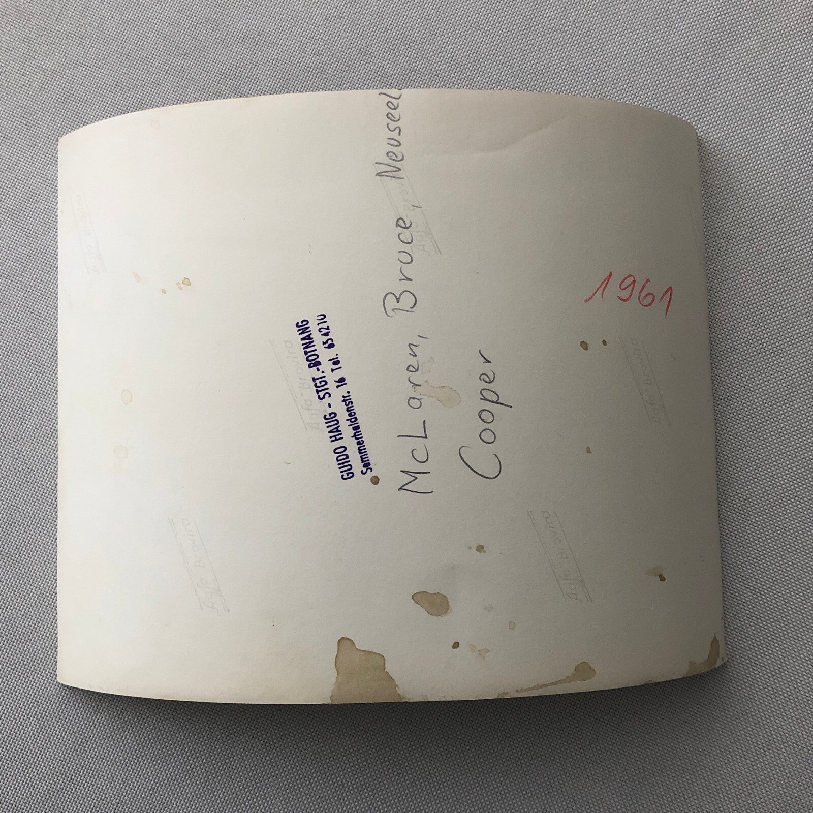 Vintage Solitude Grand Prix Racing Photo Photograph Bruce McLaren Cooper 1961