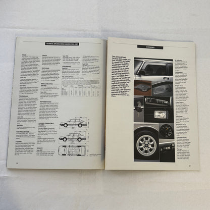 Vintage Saab 900 900i Car Sales Brochure Catalog Saab 1986 1987